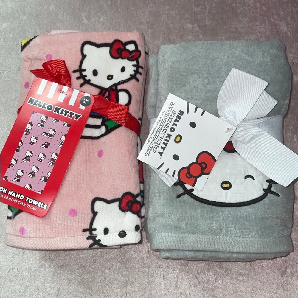 New Hello Kitty 2Pack Hand Towels